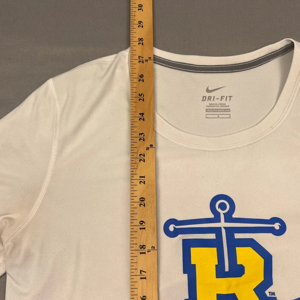 Nike Rollins College Tars Basketball T Shirt Ladies Large Dri-Fit White Tee